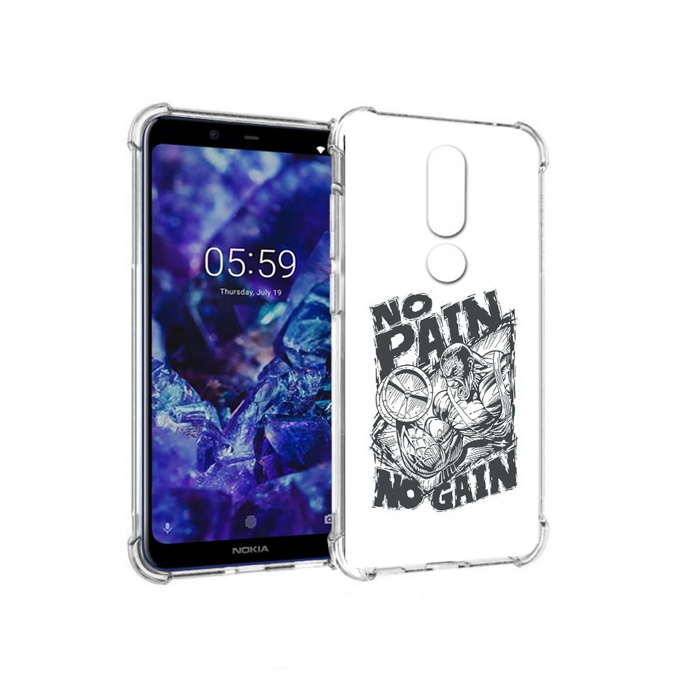 

Чехол MyPads Tocco для Nokia 5.1 Plus бодибилдинг тяжелая работа (PT119548.120.238), Прозрачный, Tocco