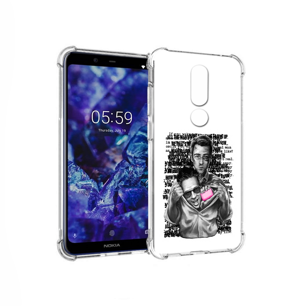 

Чехол MyPads Tocco для Nokia 5.1 Plus бойцовский клуб (PT119548.120.242), Прозрачный, Tocco