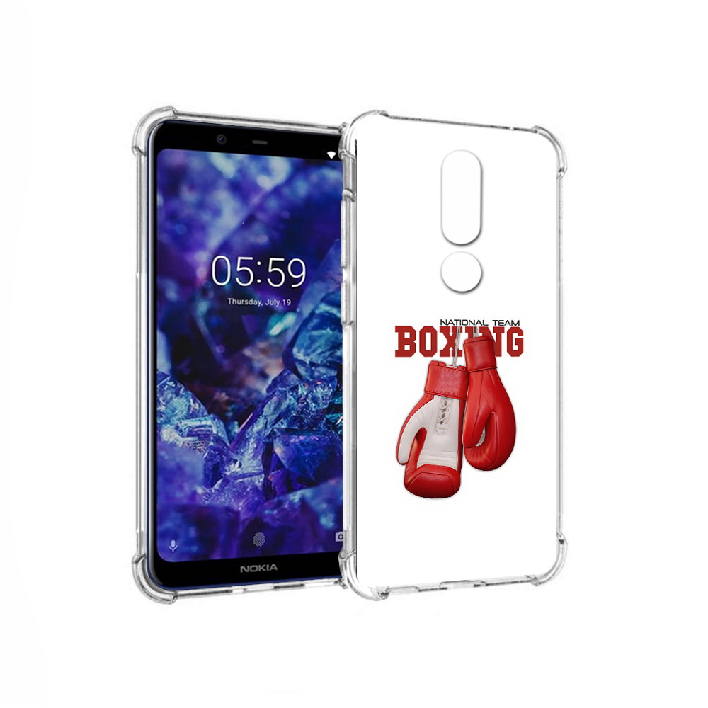 

Чехол MyPads Tocco для Nokia 5.1 Plus боксерские перчатки (PT119548.120.244), Прозрачный, Tocco