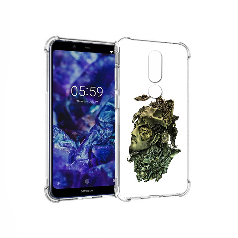 

Чехол MyPads Tocco для Nokia 5.1 Plus бронзовый воин (PT119548.120.248), Прозрачный, Tocco