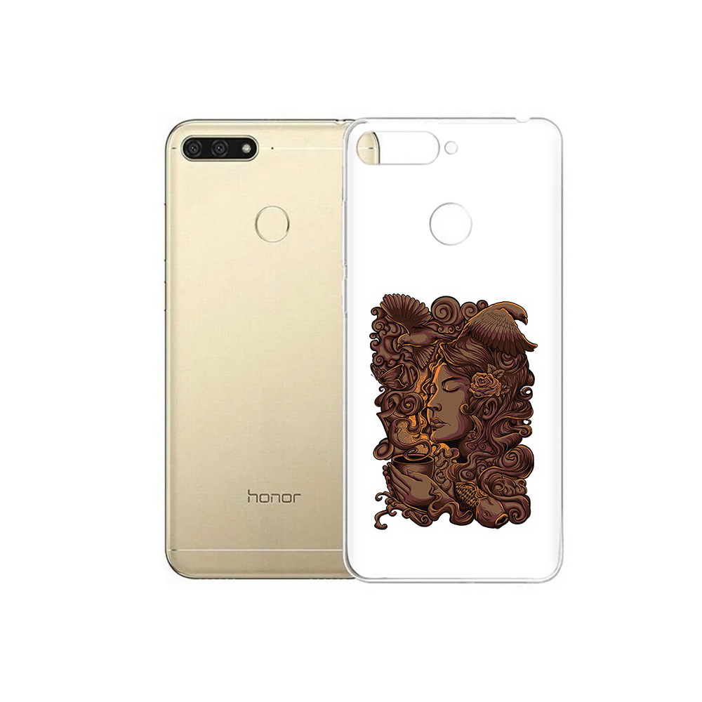 

Чехол MyPads Tocco для Huawei 7C девушка с длинными волосами абстракция (PT111175.61.312), Прозрачный, Tocco