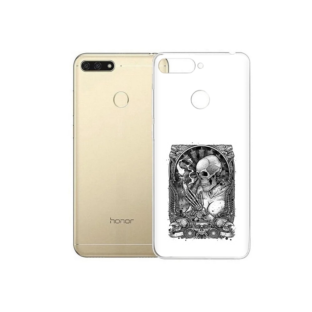 

Чехол MyPads Tocco для Huawei 7C девушка скелет (PT111175.61.316), Прозрачный, Tocco