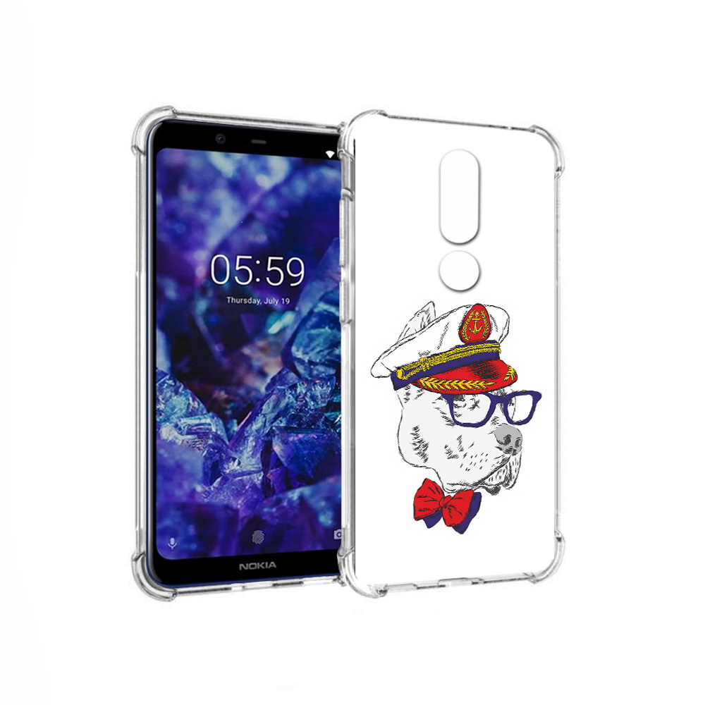 

Чехол MyPads Tocco для Nokia 5.1 Plus бульдог (PT119548.120.251), Прозрачный, Tocco