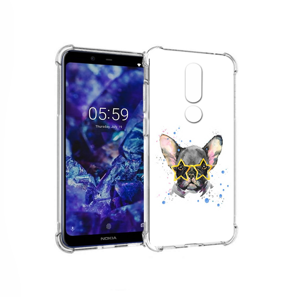 

Чехол MyPads Tocco для Nokia 5.1 Plus буля в очках (PT119548.120.252), Прозрачный, Tocco