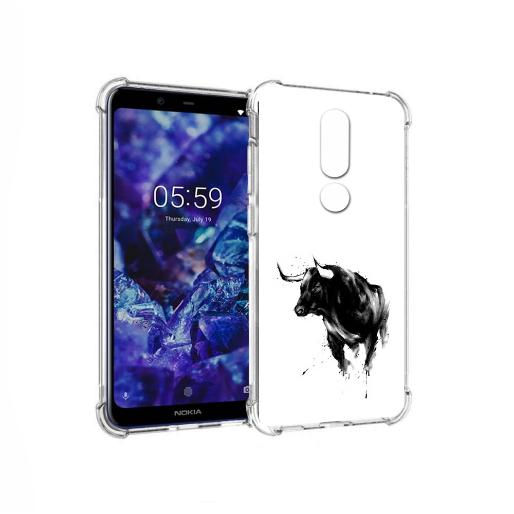 

Чехол MyPads Tocco для Nokia 5.1 Plus бык (PT119548.120.254), Прозрачный, Tocco