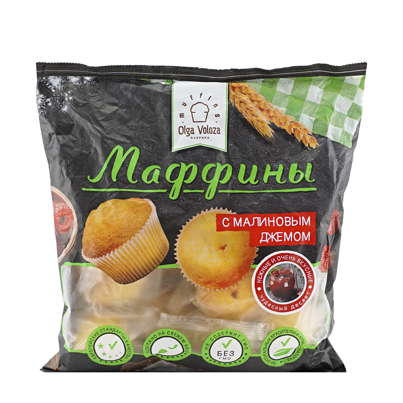 

Маффины Muffins Фабрика с малиновым джемом 450 г