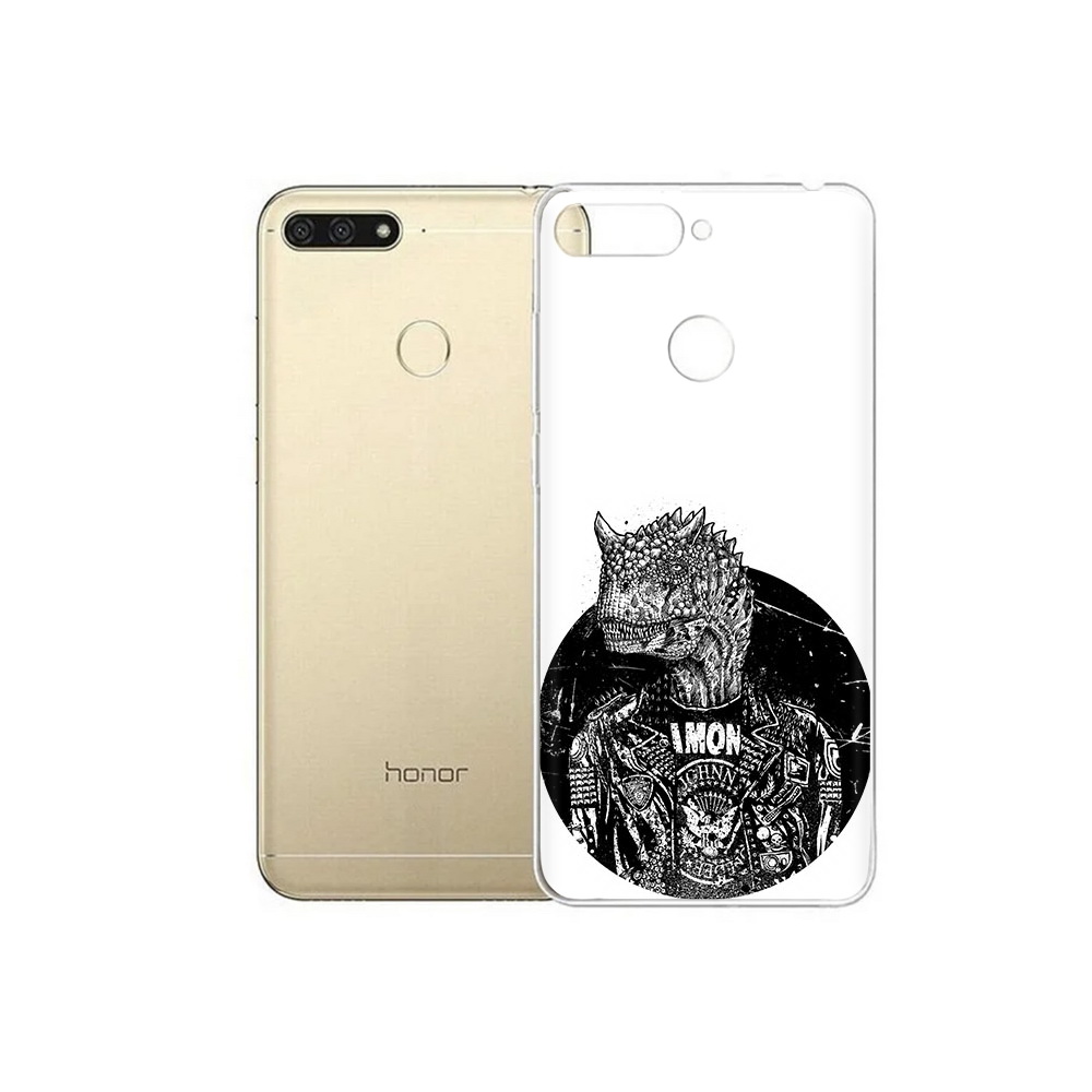 

Чехол MyPads Tocco для Huawei 7C динозавр в куртке (PT111175.61.328), Прозрачный, Tocco