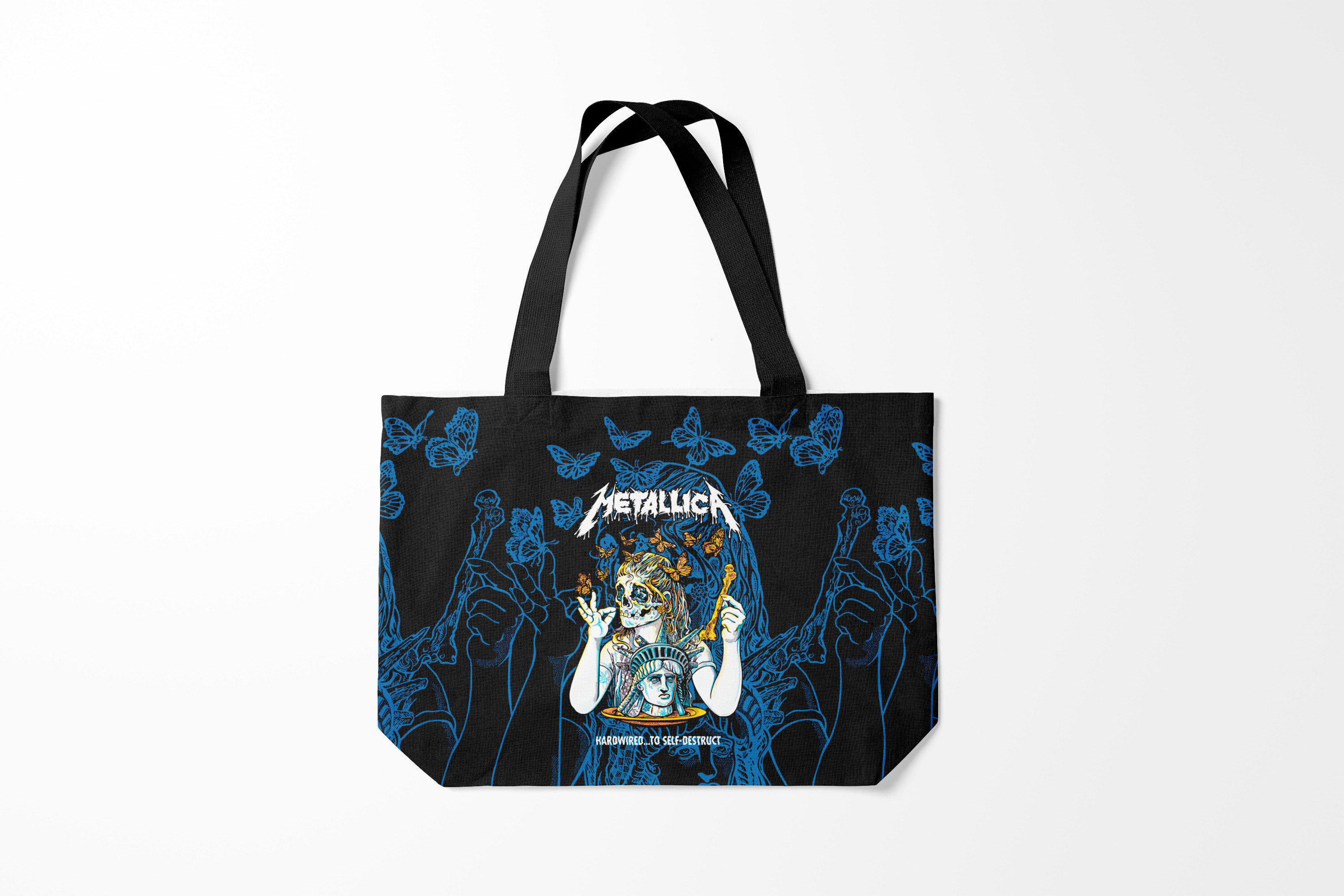 

Сумка шoппер унисекс Burnettie Metallica, черный; синий, Разноцветный, Metallica