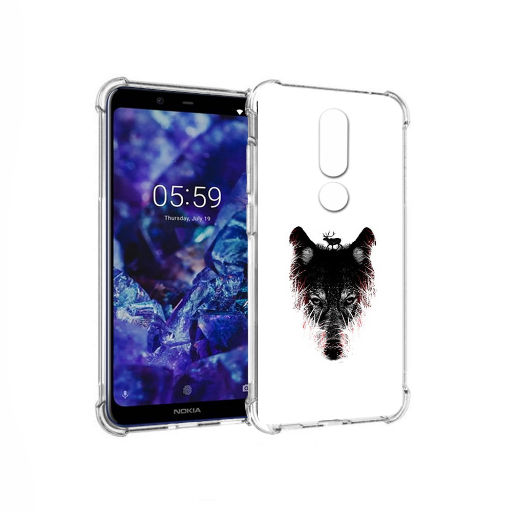 

Чехол MyPads Tocco для Nokia 5.1 Plus волк в траве (PT119548.120.267), Прозрачный, Tocco