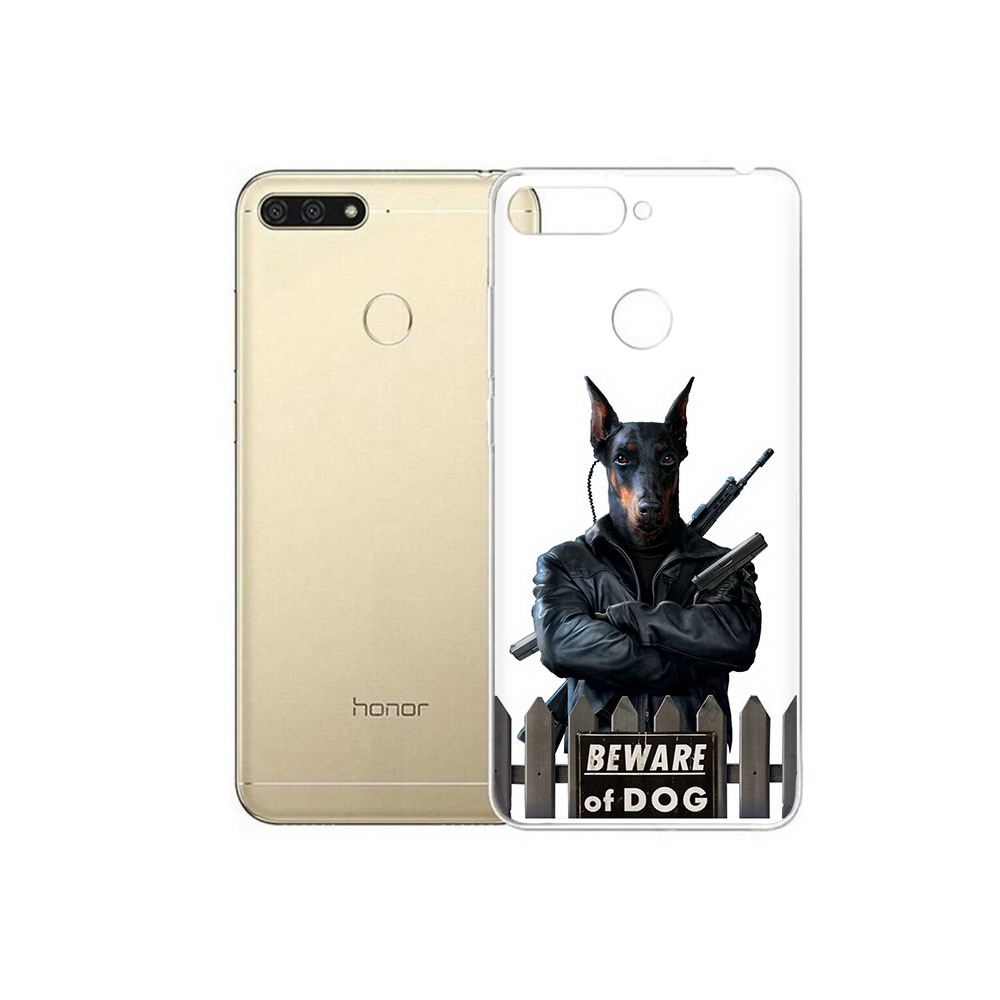 

Чехол MyPads Tocco для Huawei 7C доберман (PT111175.61.332), Прозрачный, Tocco