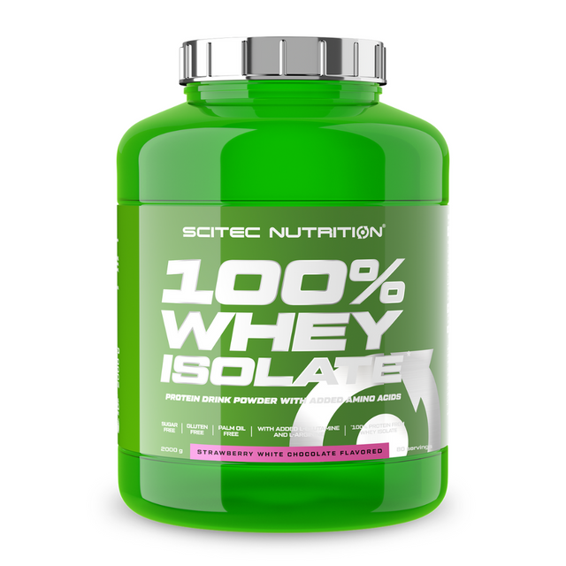 Протеин Scitec Nutrition 100% Whey Isolate 2000 г, клубника-белый шоколад