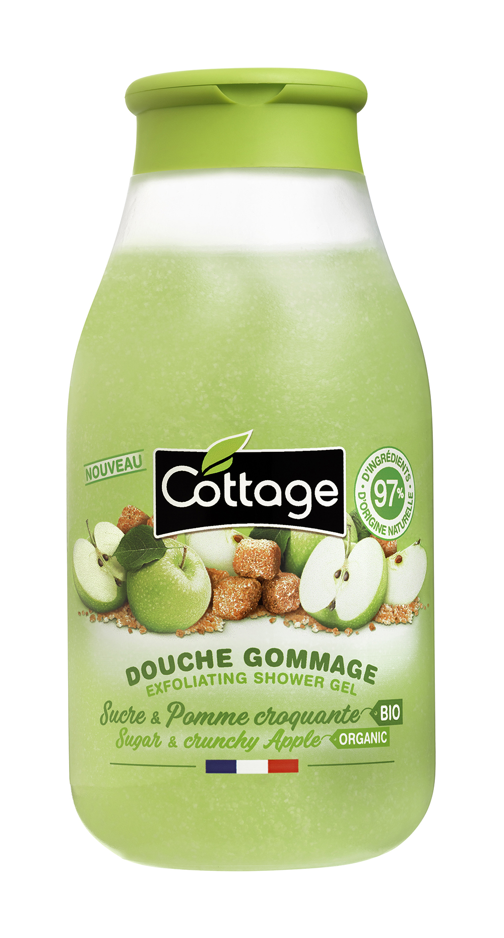 Гель-гоммаж для душа Cottage Exfoliating Shower Gel Sugar Crunchy с ароматом яблока 270 мл