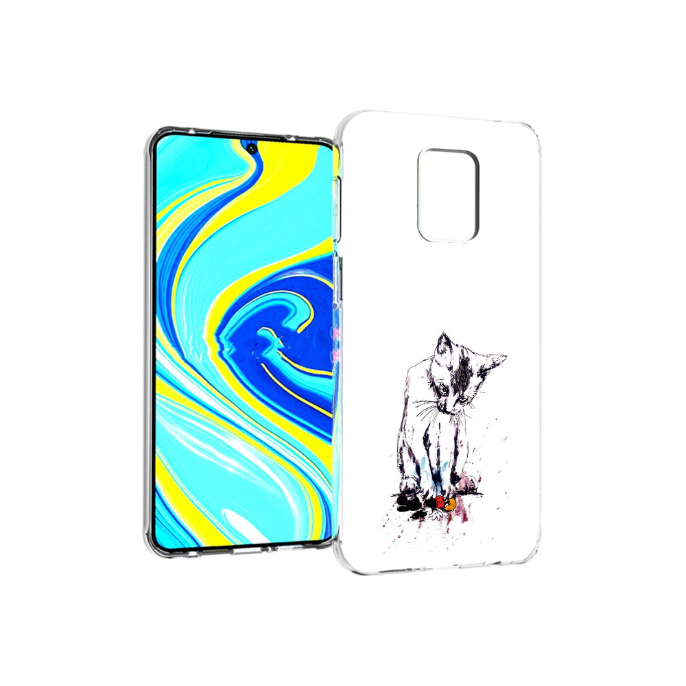 Чехол MyPads Tocco для Xiaomi Redmi Note 9 Pro кот и микки (PT146368.268.399)