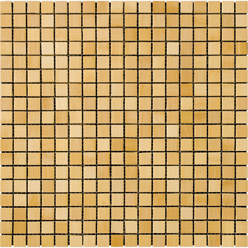 фото Мозаика из бамбука natural bamboo бежевый квадрат bm-10-15
