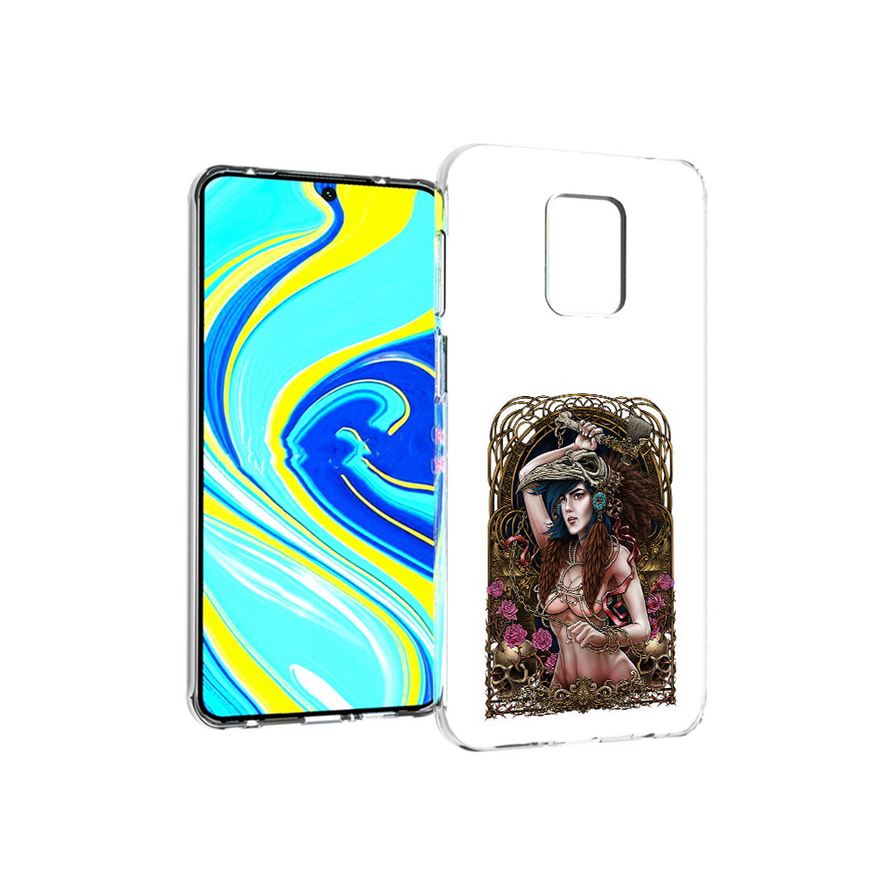 Чехол MyPads Tocco для Xiaomi Redmi Note 9 Pro красивая девушка рисунок (PT146368.268.407)