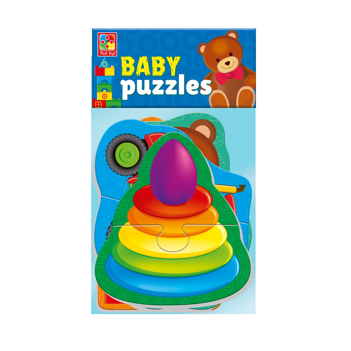 фото Мягкие пазлы vladi toys baby puzzle игрушки 4 картинки, 13 эл. vt1106-92