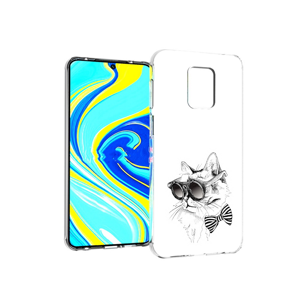 Чехол MyPads Tocco для Xiaomi Redmi Note 9 Pro крутая кошка в очках (PT146368.268.421)