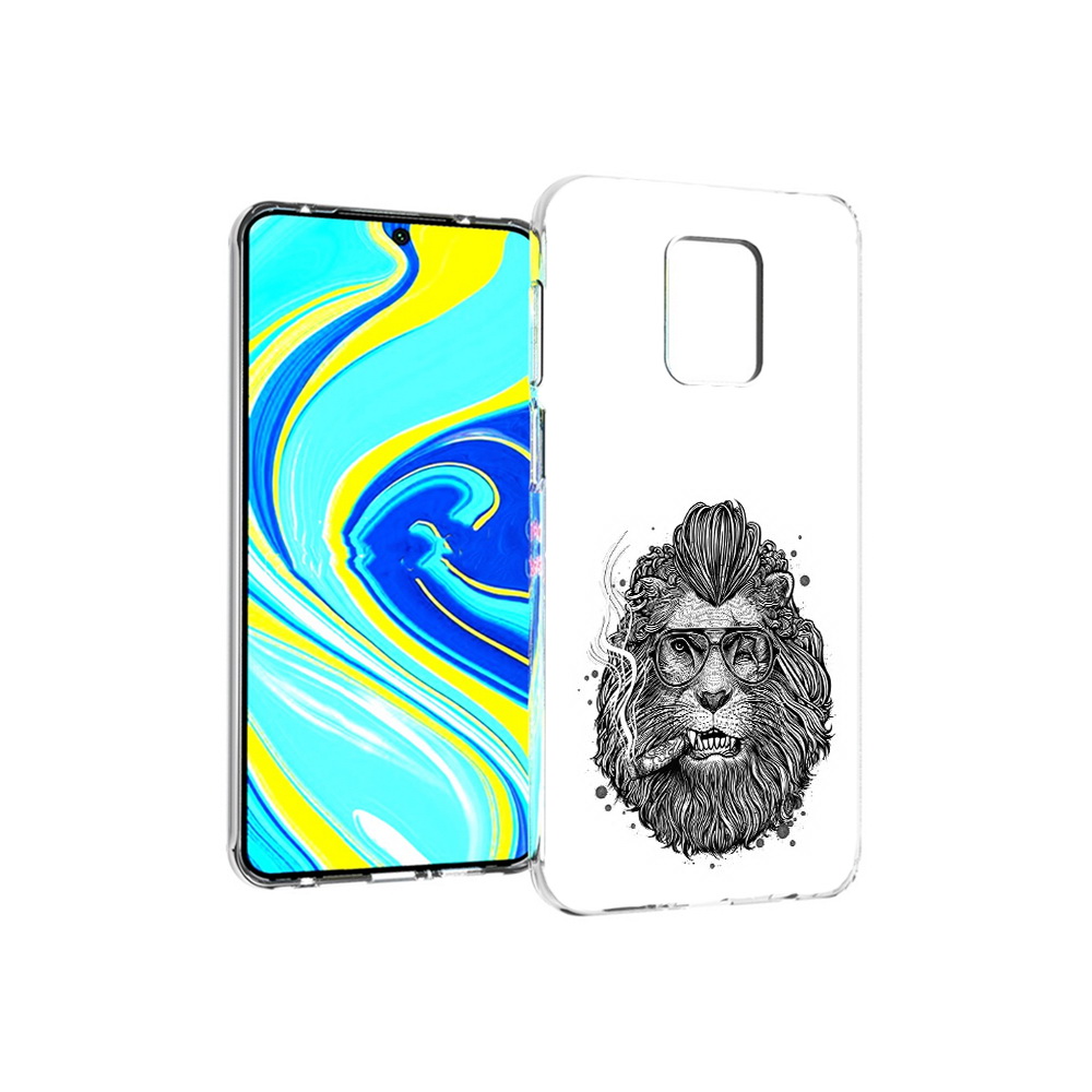 

Чехол MyPads Tocco для Xiaomi Redmi Note 9 Pro курящий лев (PT146368.268.432), Прозрачный, Tocco