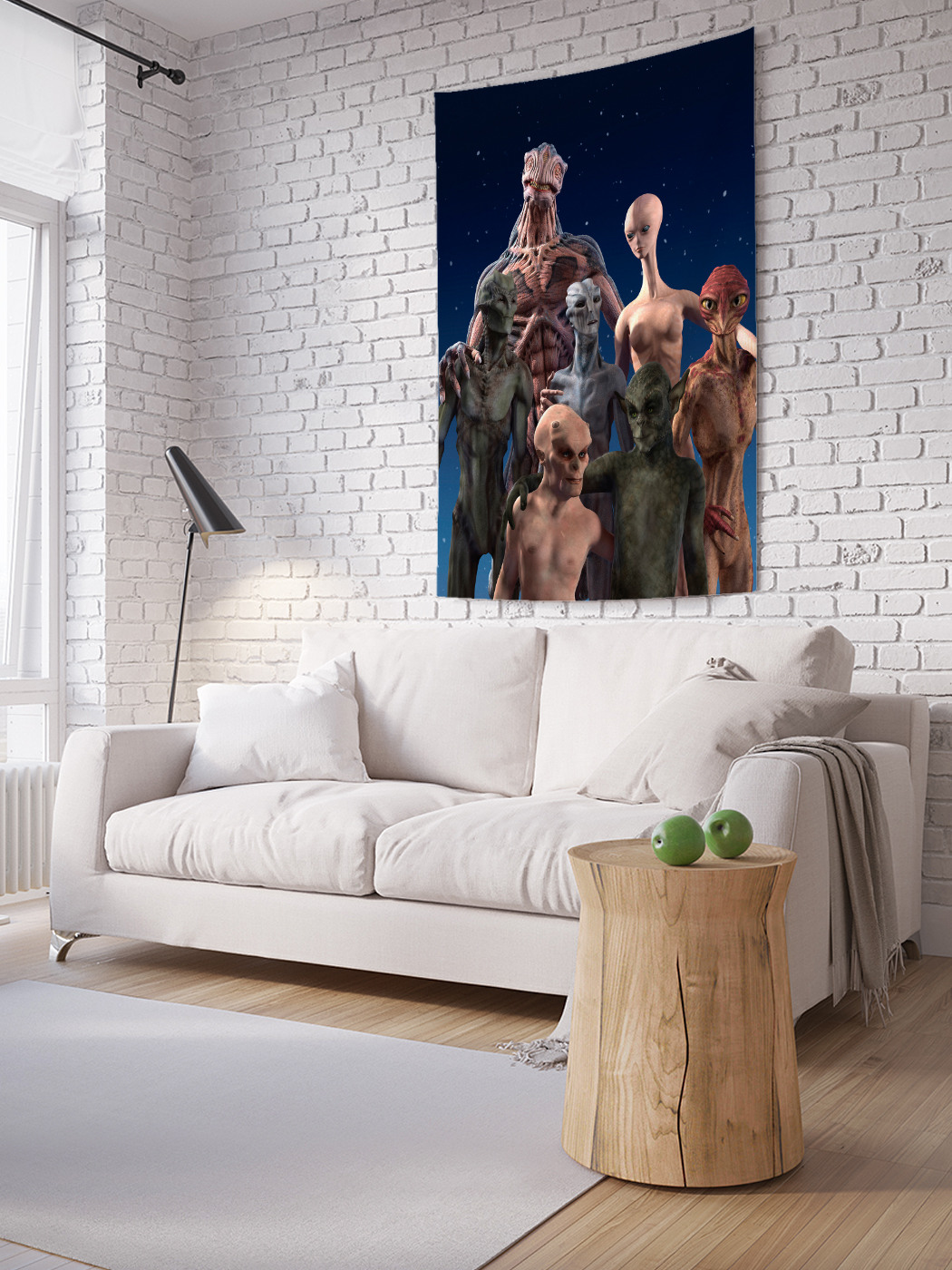 

Вертикальное фотопанно на стену JoyArty Инопланетная семья 150x200 см, Инопланетная семья