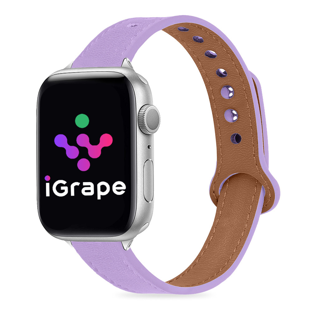 

Кожаный ремешок pinandtuck для Apple Watch 42/44/45 мм, iGrape (Фиолетовый), kozhapintuckwatch42