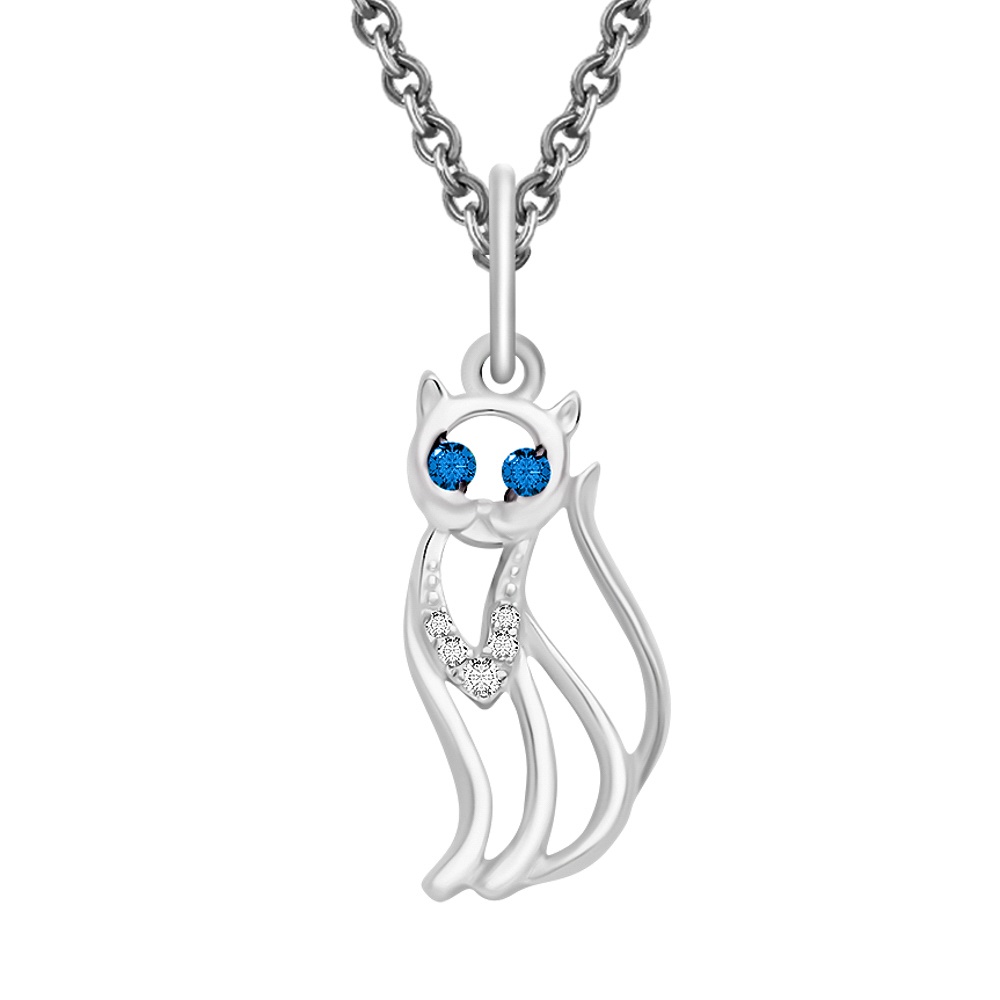 

Подвеска из серебра 585Gold 703006647, фианит, 703006647