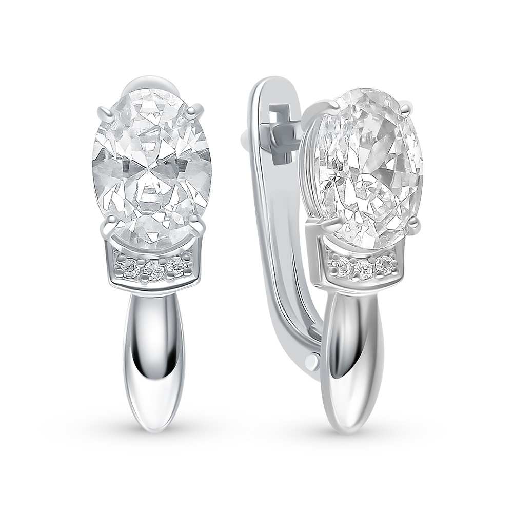 

Серьги из серебра 585Gold 702010679, фианит, 702010679
