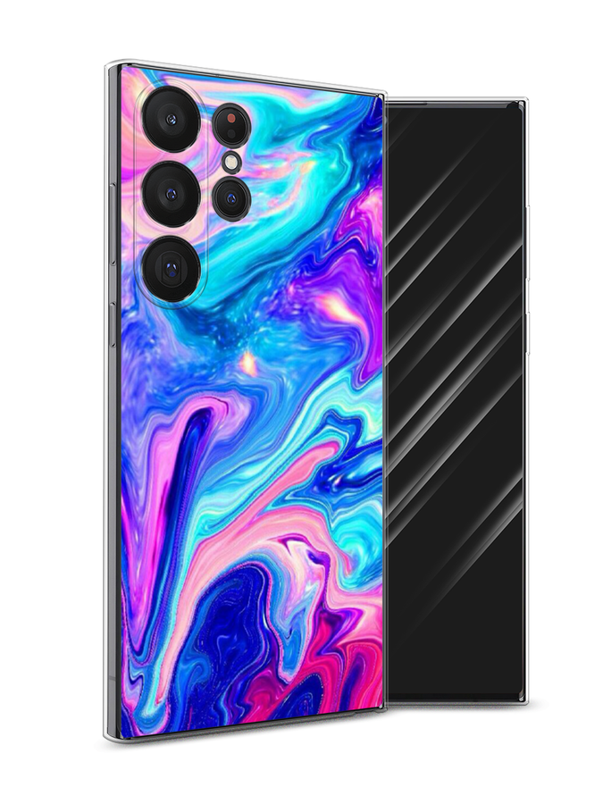 

Чехол Awog на Samsung Galaxy S23 Ultra 5G "Потеки краски", Розовый, 2107550-10