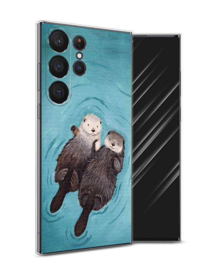 

Чехол Awog на Samsung Galaxy S23 Ultra 5G "Парочка бобров", Голубой, 2107550-10