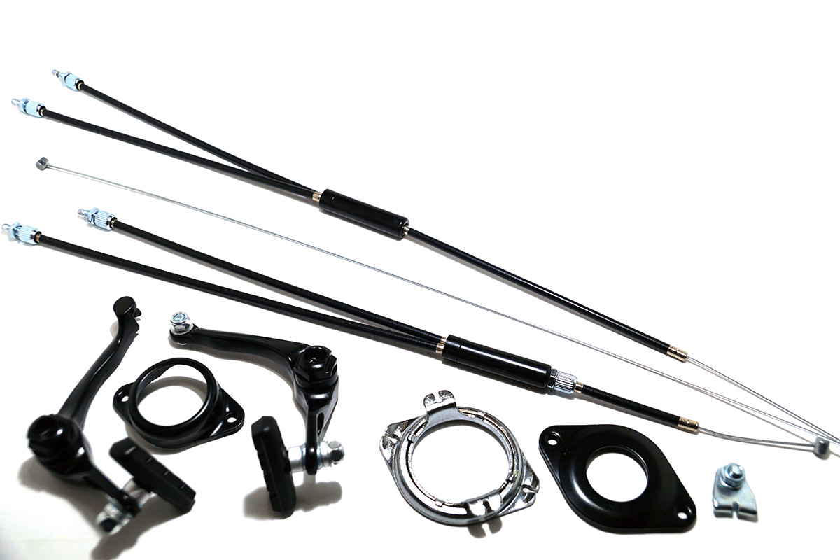 

Тормоз задний BMX U969D U-brake 55mm, комплект,гироротор,троса 900\1300мм, Черный, U969D