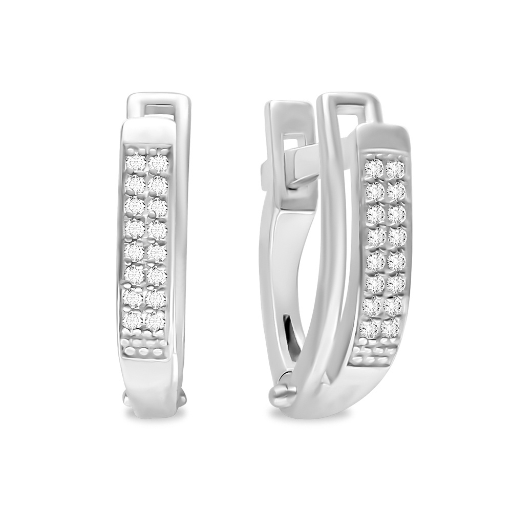 Серьги из серебра с фианитом 585Gold 902000811