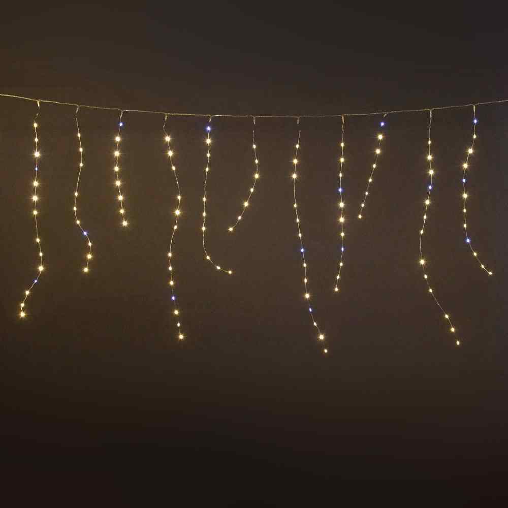 Гирлянда Бахрома SH Lights ICLDM, 2.3х0.8 м, теплый белый, мерцающая, низковольтная
