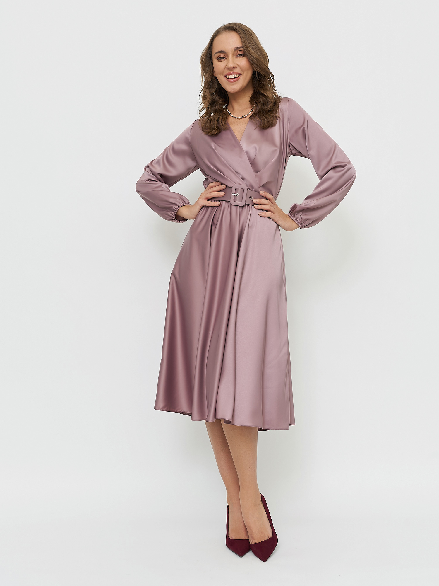 Платье женское BrandStoff BS20126 фиолетовое 46 RU