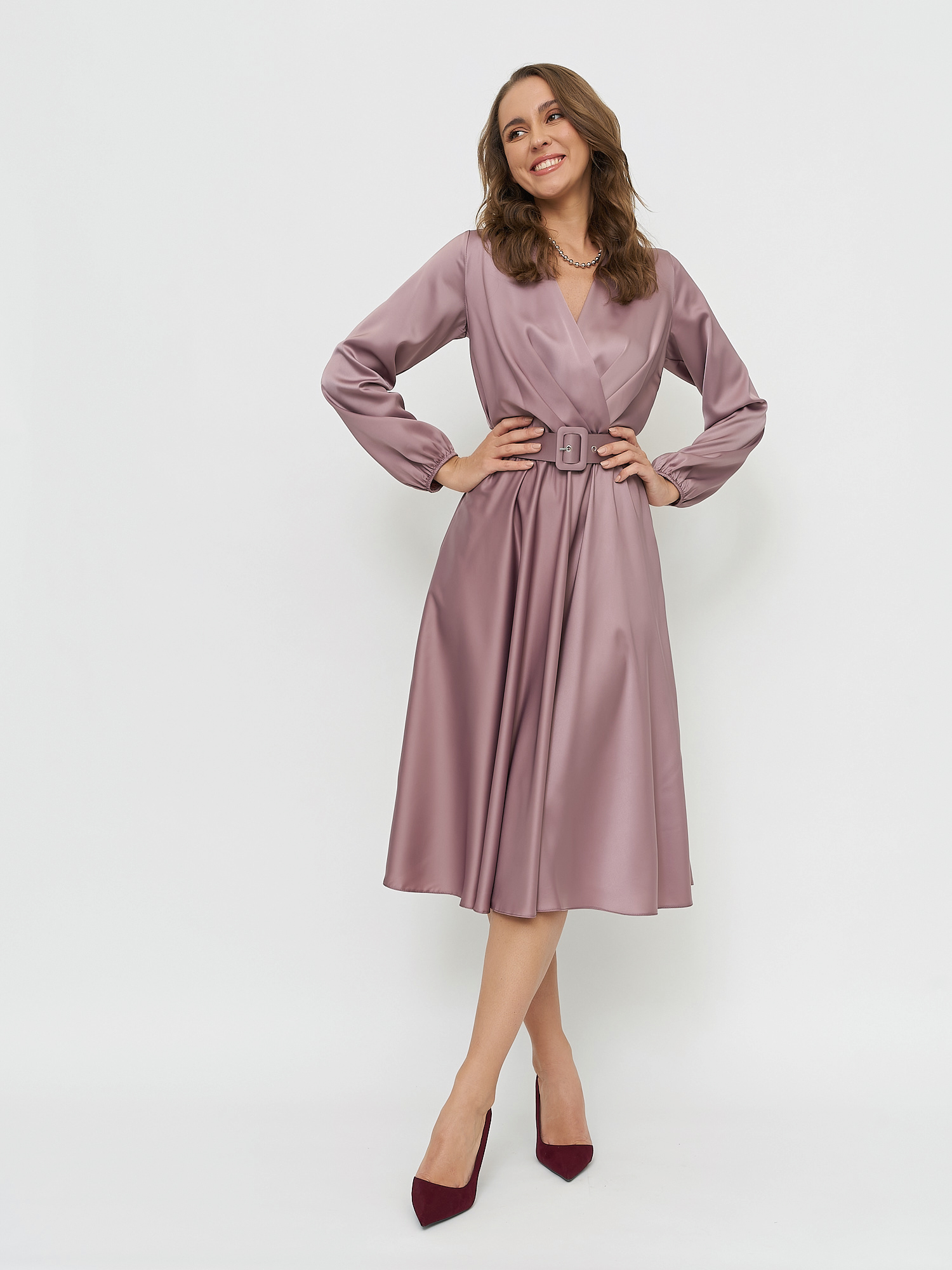 Платье женское BrandStoff BS20126 фиолетовое 50 RU