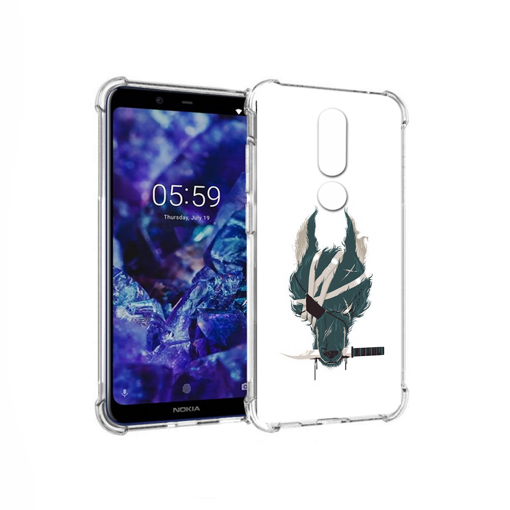 

Чехол MyPads Tocco для Nokia 5.1 Plus волк-разбойник (PT119548.120.271), Прозрачный, Tocco