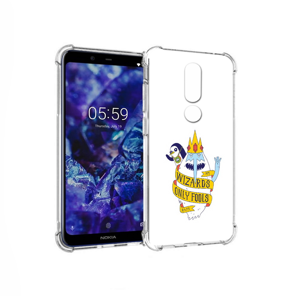 

Чехол MyPads Tocco для Nokia 5.1 Plus время приключений снежный король (PT119548.120.278), Прозрачный, Tocco