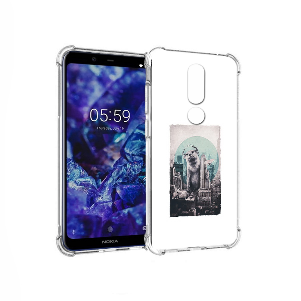 фото Чехол mypads tocco для nokia 5.1 plus выдра в городе (pt119548.120.283)