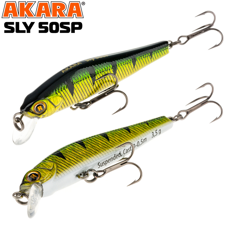 

Воблер Akara Sly 50SP 3,5 гр 1/8 oz 2,0 in A18, Разноцветный, Sly