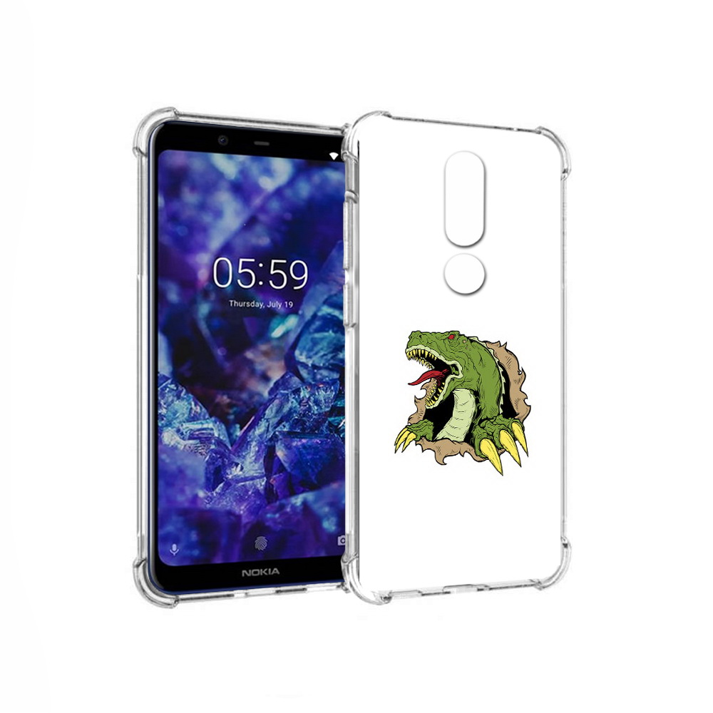 

Чехол MyPads Tocco для Nokia 5.1 Plus годзила (PT119548.120.290), Прозрачный, Tocco