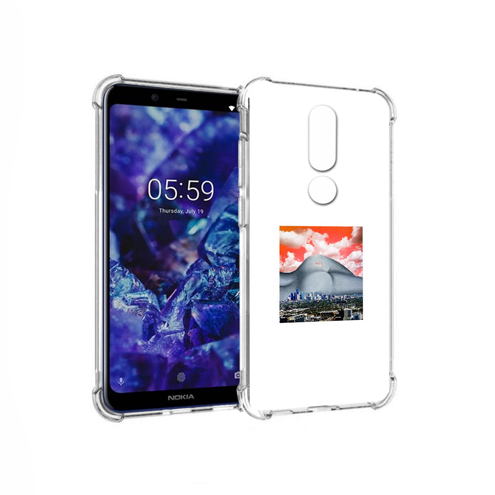 

Чехол MyPads Tocco для Nokia 5.1 Plus город с девушкой на фоне (PT119548.120.297), Прозрачный, Tocco