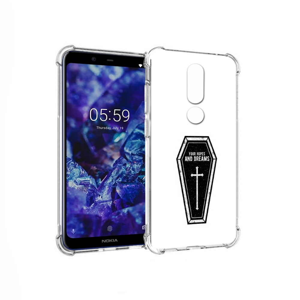 

Чехол MyPads Tocco для Nokia 5.1 Plus гроб с мечтами (PT119548.120.299), Прозрачный, Tocco