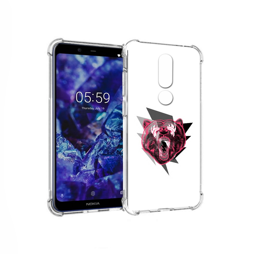 

Чехол MyPads Tocco для Nokia 5.1 Plus грозовой медведь (PT119548.120.301), Прозрачный, Tocco