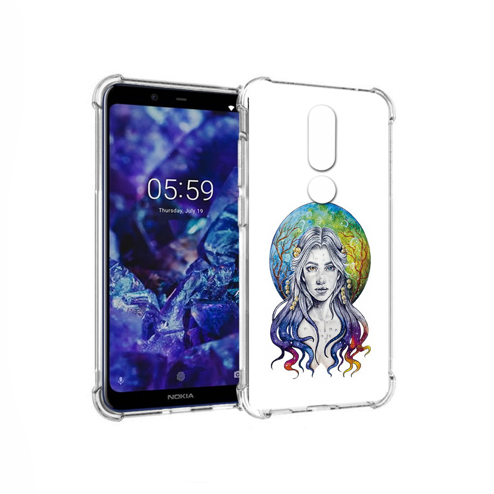 Чехол MyPads Tocco для Nokia 5.1 Plus девушка с красивыми волосами (PT119548.120.313)