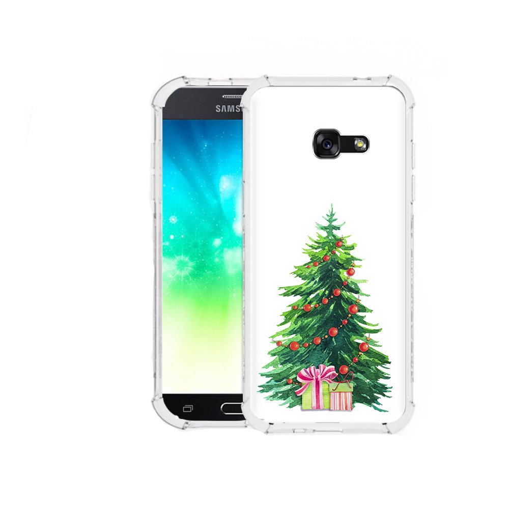 

Чехол MyPads Tocco для Samsung Galaxy A3 (2016) Елка новогодняя с подарками акварель, Прозрачный, Tocco