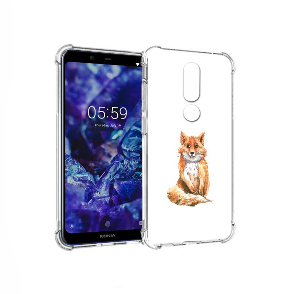 

Чехол MyPads Tocco для Nokia 5.1 Plus детская лиса (PT119548.120.320), Прозрачный, Tocco