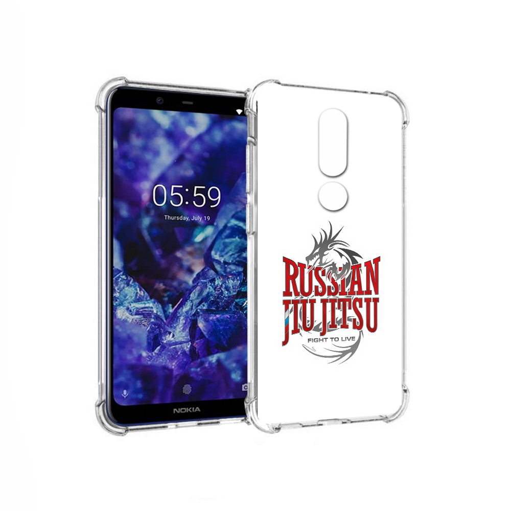 

Чехол MyPads Tocco для Nokia 5.1 Plus джиу джитсу (PT119548.120.321), Прозрачный, Tocco