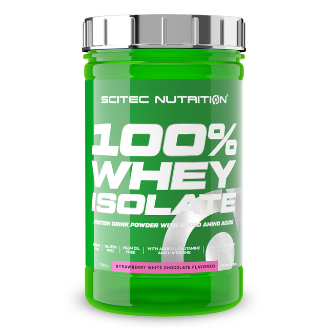 Протеин Scitec Nutrition 100% Whey Isolate 700 г, клубника-белый шоколад