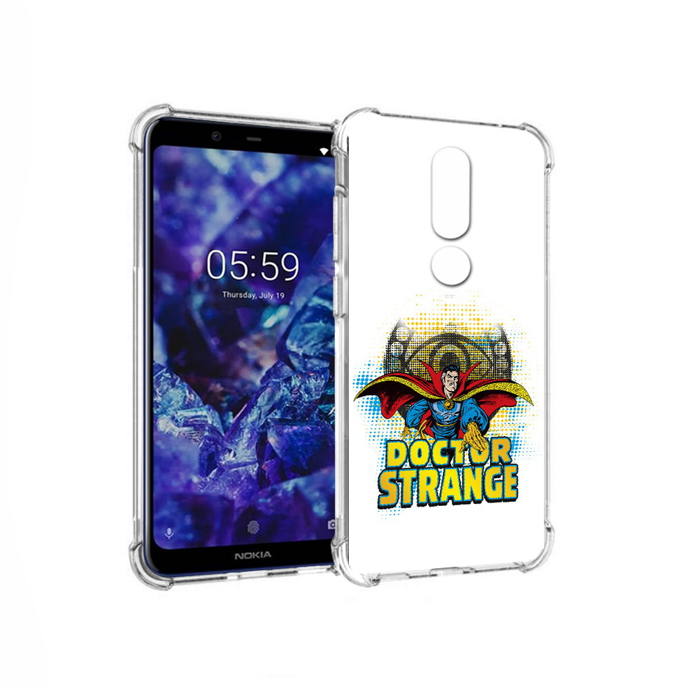 

Чехол MyPads Tocco для Nokia 5.1 Plus доктор стренж рисунок (PT119548.120.335), Прозрачный, Tocco