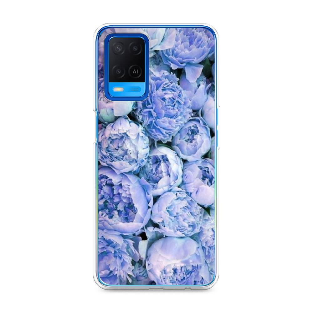 

Чехол Awog на Oppo A54 "Пионы голубые", Разноцветный, 256150-8