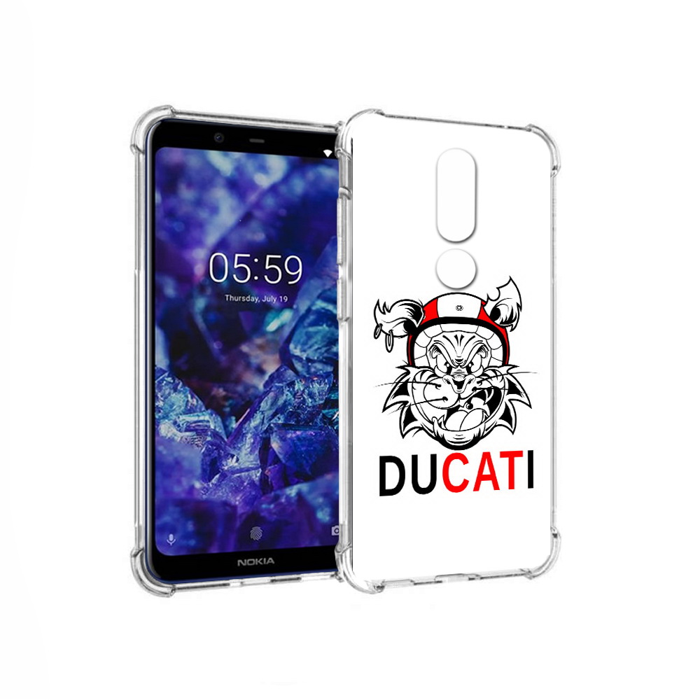 

Чехол MyPads Tocco для Nokia 5.1 Plus дукати (PT119548.120.339), Прозрачный, Tocco