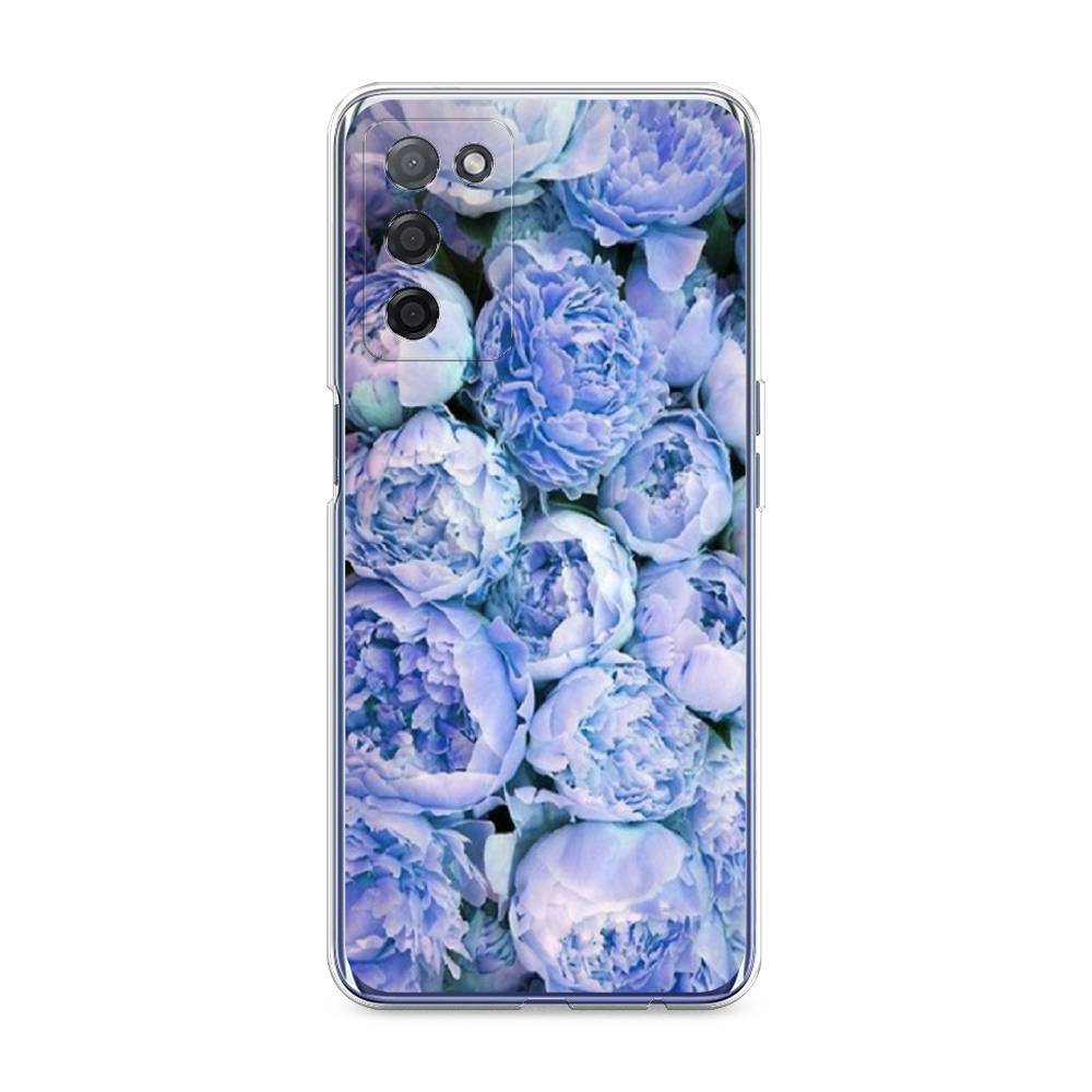 

Чехол Awog на Oppo A55 5G "Пионы голубые", Разноцветный, 256250-8